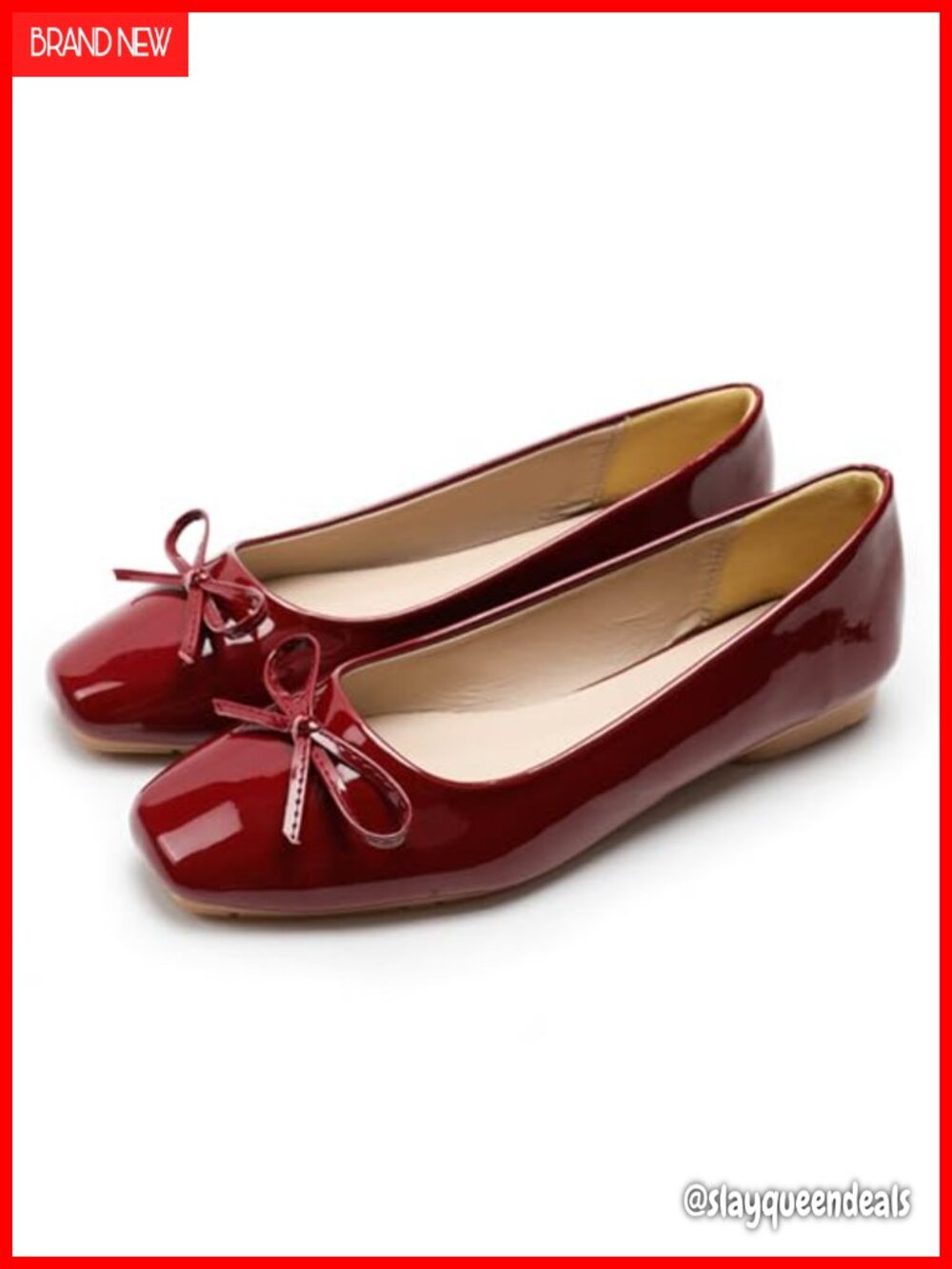 Ballet Flats Square Toe Comfortable Foldable Casual Women's Shoes